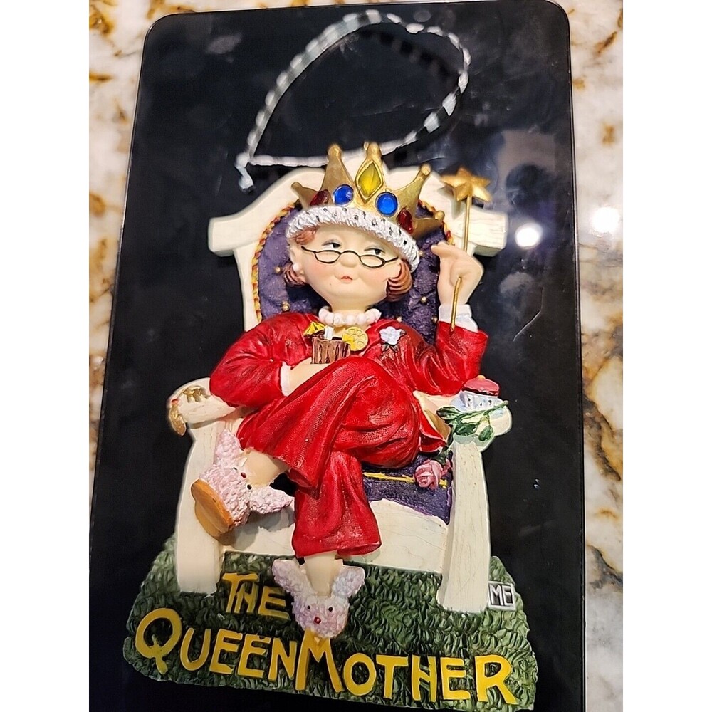 Mary Engelbreit Christmas Holiday Ornament THE QUEEN MOTHER Crown Throne